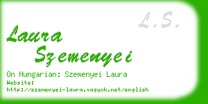 laura szemenyei business card